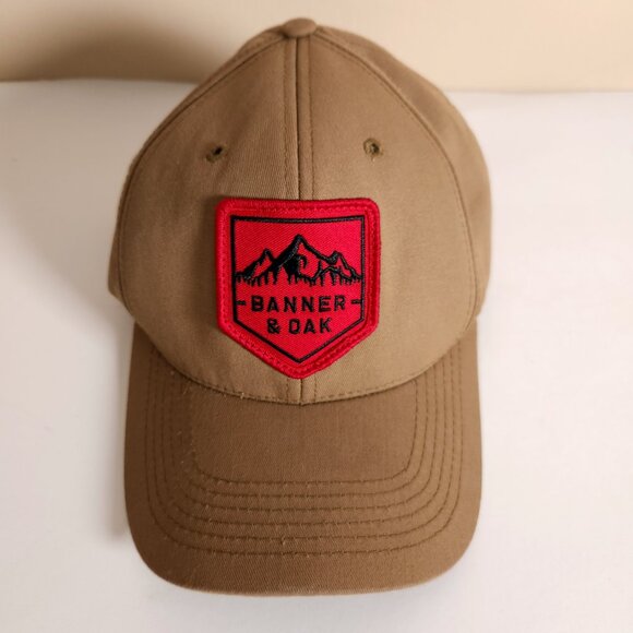 Banner & Oak Sierra Cap Tan Adjustable Snapback Hat Patch Outdoors USA Mountain - Picture 15 of 16